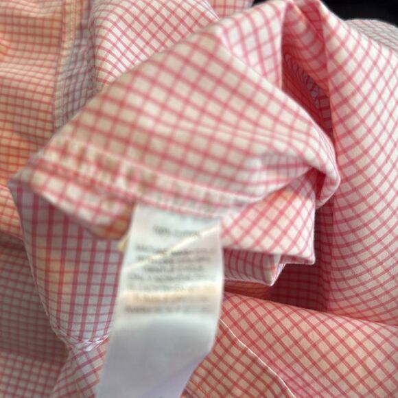 VINEYARD VINES WHITE PINK CHECK WHALE BUTTON UP SHIRT 100% COTTON BOY XL - Picture 8 of 8